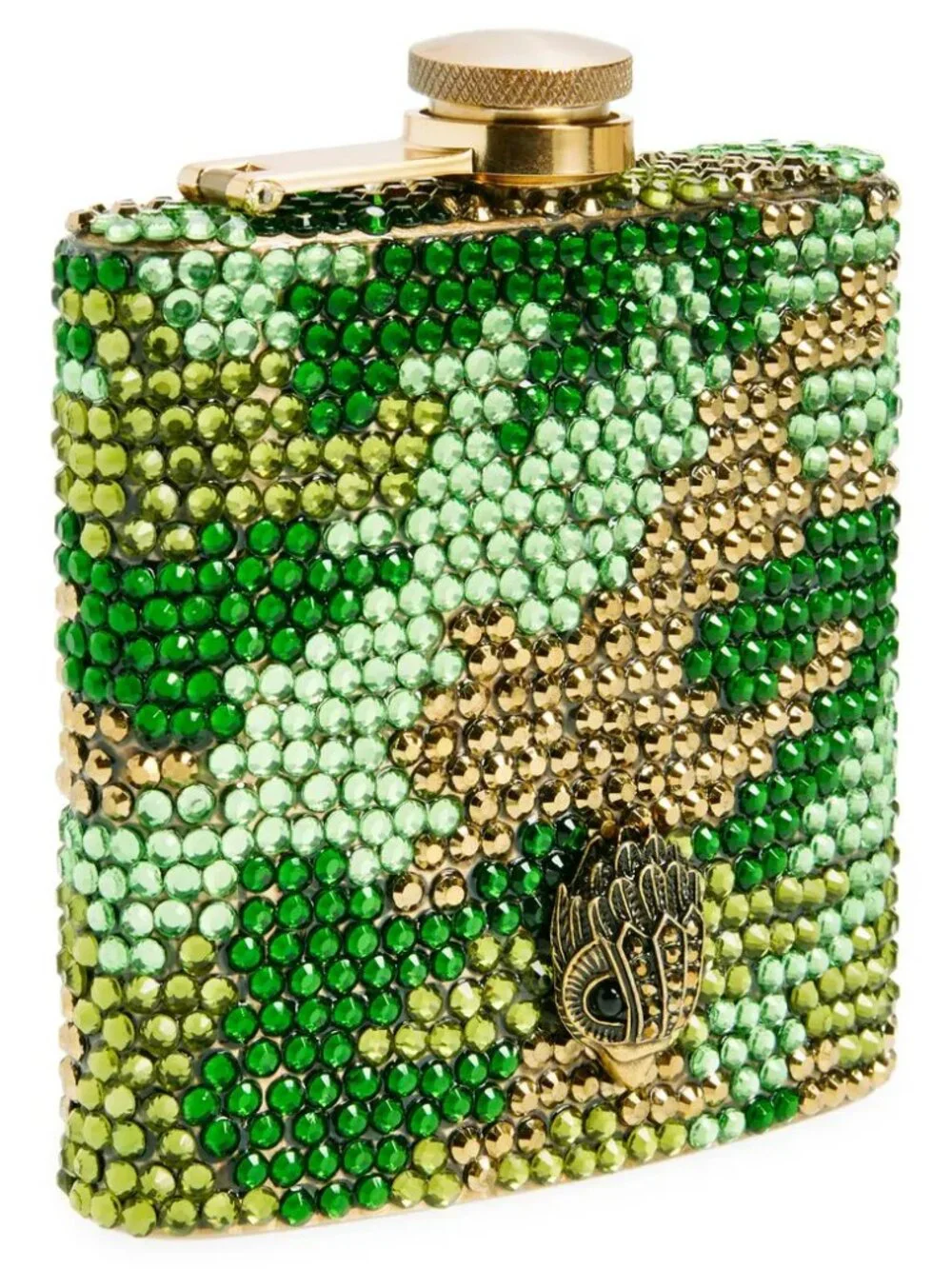 Kurt Geiger London Crystal Camo Hip Flask 6 Oz NWT Boxed